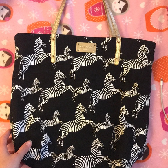 kate spade zebra tote